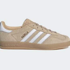 EUC Adidas Gazelle Magic Beige/Cloud White Size 7.5